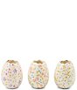 MacKenzie-Childs Easter Collection Posie Patch Ceramic Egg Vase, Set of 3 - Image 1