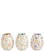 MacKenzie-Childs Easter Collection Posie Patch Ceramic Egg Vase, Set of 3 - Image 2