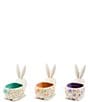 MacKenzie-Childs Easter Collection Posie Patch Ceramic Rabbit Candy Dishes, Set of 3 - Image 2