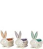 MacKenzie-Childs Easter Collection Posie Patch Ceramic Rabbit Candy Dishes, Set of 3 - Image 1