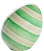 MacKenzie-Childs Easter Collection Stripe Mini Egg Figurine - Image 1