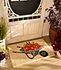 MacKenzie-Childs Harvest Autumn Wheelbarrow Check Coir Entrance Mat - Image 1