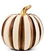 MacKenzie-Childs Harvest Medium Stripe Glossy Pumpkin Decor - Image 1