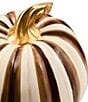 MacKenzie-Childs Harvest Medium Stripe Glossy Pumpkin Decor - Image 2
