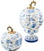 MacKenzie-Childs Harvest Royal Autumn Toile Pumpkin Decor, Color:Royal Autumn - Image 3