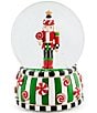 MacKenzie-Childs Holiday Collection Candy Cottage Nutcracker Snow Globe, Color:Multi - Image 1