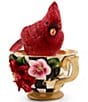 MacKenzie-Childs Cardinal In Teacup Figurine - Image 1
