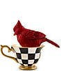 MacKenzie-Childs Cardinal In Teacup Figurine - Image 3