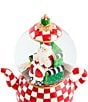 MacKenzie-Childs Holiday Collection Check It Out Teapot Snow Globe, Color:Red Multi - Image 2