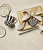 MacKenzie-Childs Holiday Collection Check Teapot Beaded Ornament - Image 3