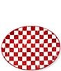 MacKenzie-Childs Holiday Collection Cherry Check Serving Platter - Image 1