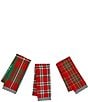 MacKenzie-Childs Holiday Collection Festive Assorted Woven Dish Towels, Set of 3, Color:Red Multi - Image 1