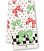 MacKenzie-Childs Holiday Bow Printed Dish Towel - Image 1