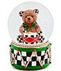 MacKenzie-Childs Holly Bear Check Snow Globe - Image 1