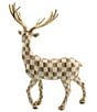 MacKenzie-Childs Holiday Collection Mocha Check® Standing Deer Figurine - Image 2