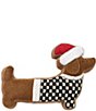 MacKenzie-Childs Holiday Dachshund Shaped Throw Pillow - Image 1