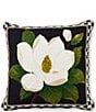 MacKenzie-Childs Magnolia Blossom Textile Throw Pillow - Image 1