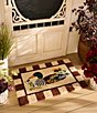 MacKenzie-Childs Mallard Duck Check Pattern Coir Door Mat - Image 1