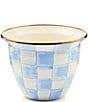 MacKenzie-Childs Check Enamel Large Flower Pot - Image 1