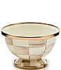 MacKenzie-Childs Check Enamel Little Sugar Bowl, Color:Mocha Check - Image 1
