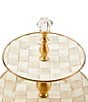 MacKenzie-Childs Check Enamel Two Tier Sweet Stand, Color:Mocha Check - Image 2