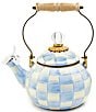 MacKenzie-Childs Check Enamel Whistling Tea Kettle, 2 Qt. - Image 1