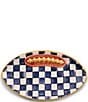 MacKenzie-Childs Check®Ceramic Football Serving Platter - Image 1