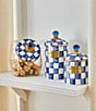 MacKenzie-Childs Check Canister, Color:Royal Check - Image 5