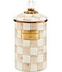 MacKenzie-Childs Check Canister, Color:Mocha Check - Image 1