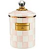 MacKenzie-Childs Check Canister, Color:Rosy Check - Image 1
