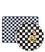 MacKenzie-Childs Check Cork Back Placemats, Set of 4, Color:Royal Check - Image 3