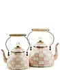MacKenzie-Childs Check Enamel Tea Kettle, 2 Qt., Color:Rosy Check - Image 3