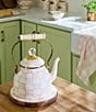 MacKenzie-Childs Check Enamel Tea Kettle, 2 Qt., Color:Rosy Check - Image 7