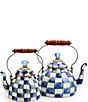 MacKenzie-Childs Check Enamel Tea Kettle, 2 Qt., Color:Royal Check - Image 3