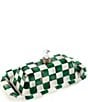 MacKenzie-Childs Check Enamel Butter Box, Color:Emerald Check - Image 1