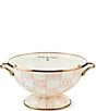 MacKenzie-Childs Check Enamel Colander, Color:Rosy Check - Image 1