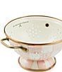 MacKenzie-Childs Check Enamel Colander, Color:Rosy Check - Image 4