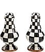 MacKenzie-Childs Check Enamel Large Salt & Pepper Shaker Set, Color:Courtly Check - Image 1