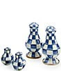 MacKenzie-Childs Check Enamel Large Salt & Pepper Shaker Set, Color:Royal Check - Image 2