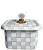 MacKenzie-Childs Check Enamel Glass Knob Recipe Box - Image 1