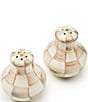 MacKenzie-Childs Check Salt & Pepper Shaker Set, Color:Mocha Check - Image 2