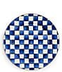 MacKenzie-Childs Check Enamel Serving Platter, 16#double;, Color:Royal Check - Image 1