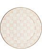 MacKenzie-Childs Check Enamel Serving Platter, Color:Rosy Check - Image 1