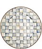MacKenzie-Childs Check Enamel Serving Platter, 16#double;, Color:Sterling Check - Image 1