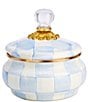 MacKenzie-Childs Check Enamel Squashed Pot Canister - Image 1