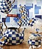 MacKenzie-Childs Check Enamel Squashed Pot Canister, Color:Royal Check - Image 2