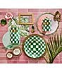 MacKenzie-Childs Check Enamel Utensil Holder, Color:Emerald Check - Image 3