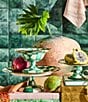 MacKenzie-Childs Check Footed Compote, Color:Emerald Check - Image 2