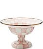 MacKenzie-Childs Check Footed Compote, Color:Rosy Check - Image 2