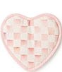 MacKenzie-Childs Rosy Check Heart Potholder, Color:Rosy - Image 1